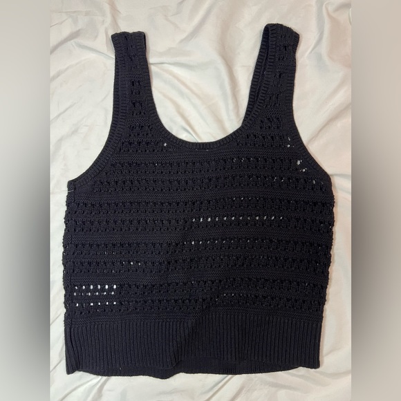 NWT Old Navy Black Crochet Tank Top - Picture 2 of 6